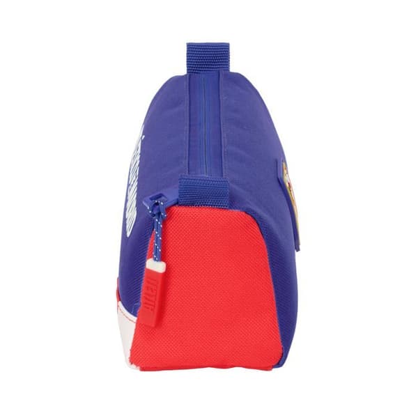 Skolväskor - safta - 21x7x8 cm - Dragkedja - Hållbar polyester - Röd, Blå, Vit - Randig