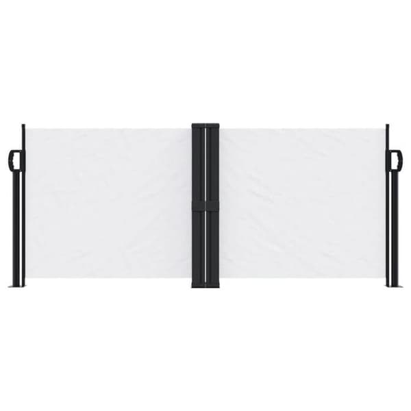 vidaXL Utdragbart sidomarkis vit 100x600 cm 4004586