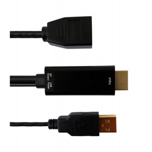 TECHLY HDMI Adapter - DisplayPort + USB - ICOC HDMI-DP12A