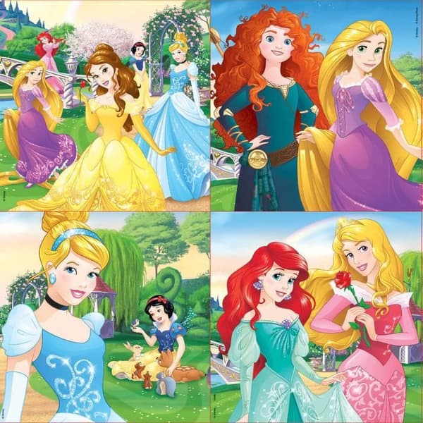 4 progressiva pussel - EDUCA - Disney Princess Progressive Puzzles Case (12-16-20-25)