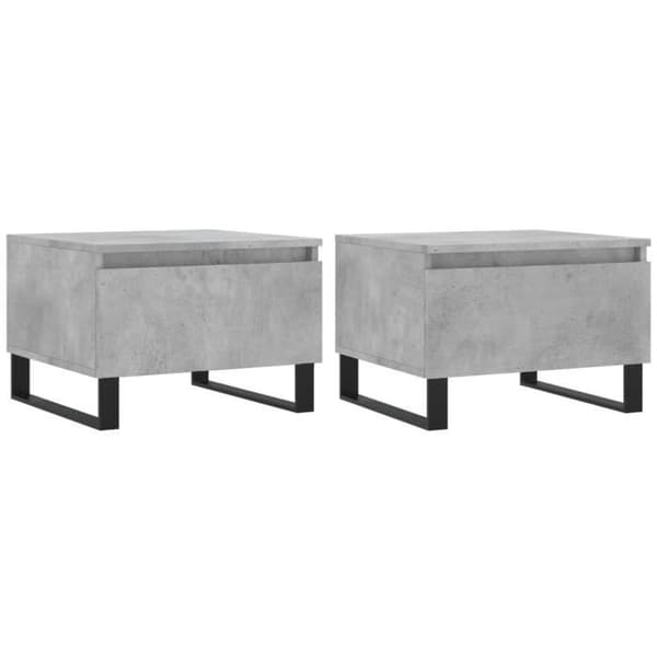 Soffbord - VIDAXL - Betonggrå - Rektangulär - Modern - Design