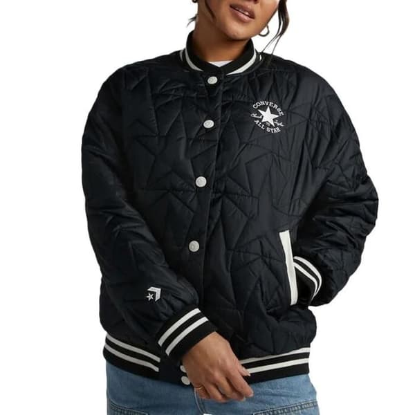 Blouson Noir Dam Converse Vadderad