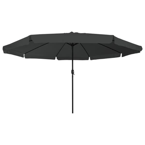 Trädgårdsparasol - Ø395 cm - Antracit - Offset-stolpe - Manuell