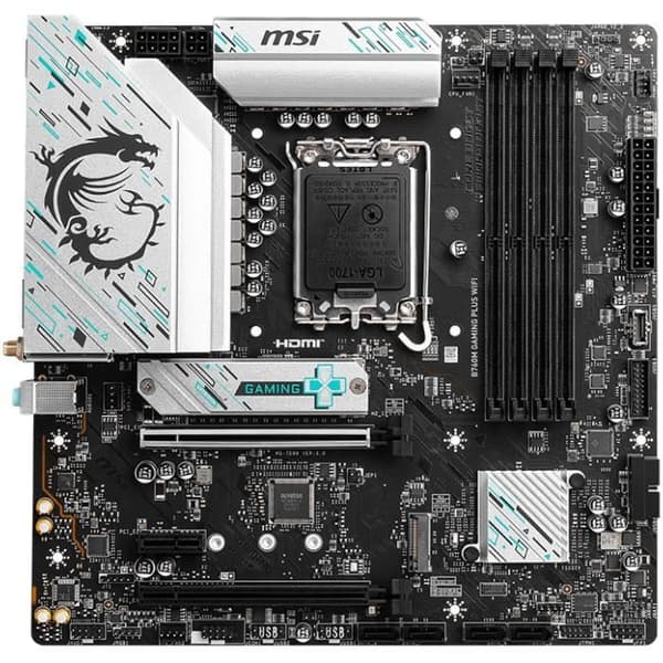 Moderkort - MSI - B760M GAMING PLUS WIFI Intel B760 LGA 1700 micro ATX