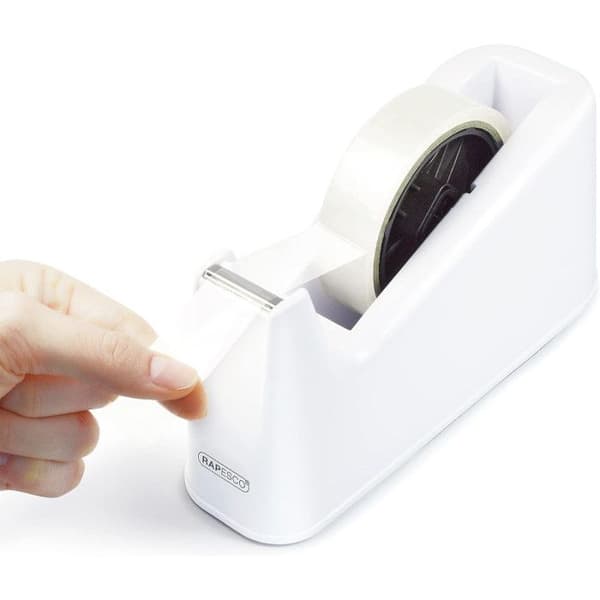 Dispenser - Tejp - Vit - Kontor - Inkluderar 2 rullar - Rapesco