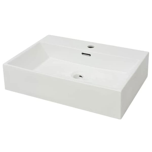 Tvättställ - vidaXL - 60,5x42,5cm - Keramik - Vit - Rektangulär