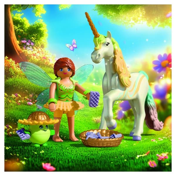71840 Regnbågsblomma unicorn med fe