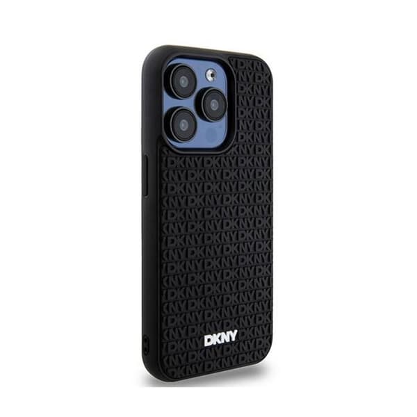 Smartphonefodral - DKNY - iPhone 15 Pro Max - 3D-gummi - Svart - Stötskydd