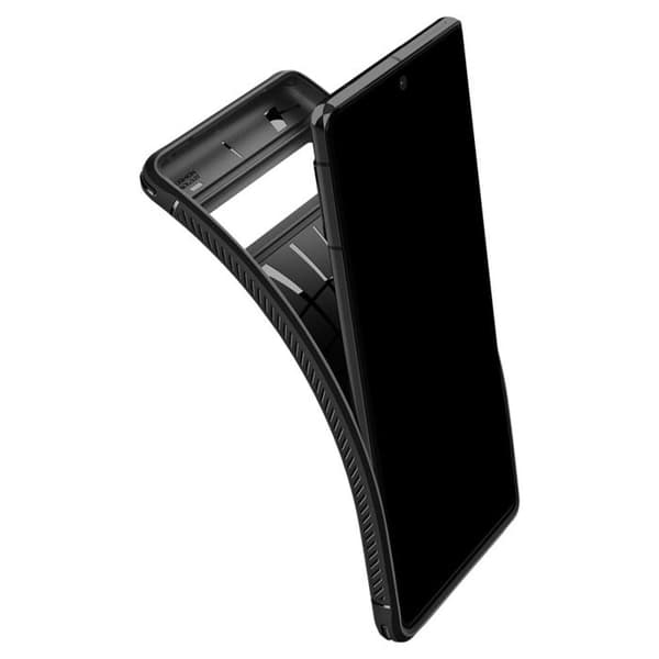 Fodral - SPIGEN - Robust rustning - Google Pixel 7 Pro - Mjuk - Svart - Luftkuddeskydd