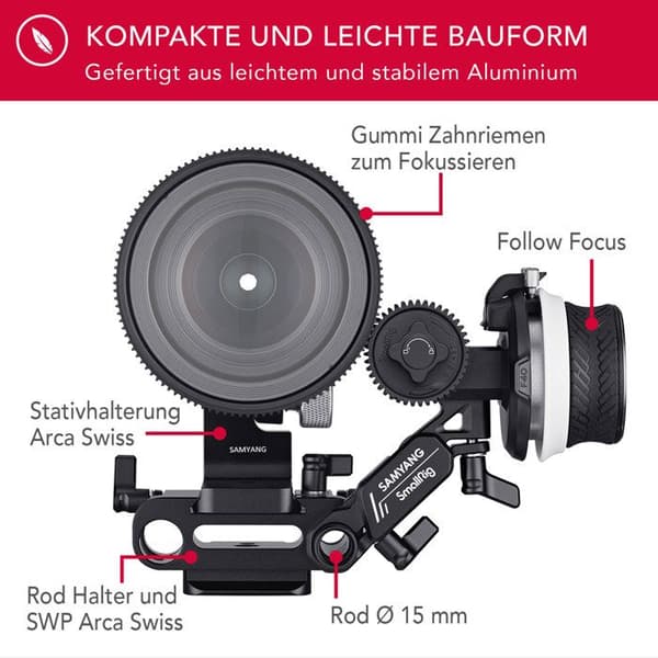 Samyang Kit Ciné för Sony E-Mount – Follow Focus pro för VDSLR MK2 e