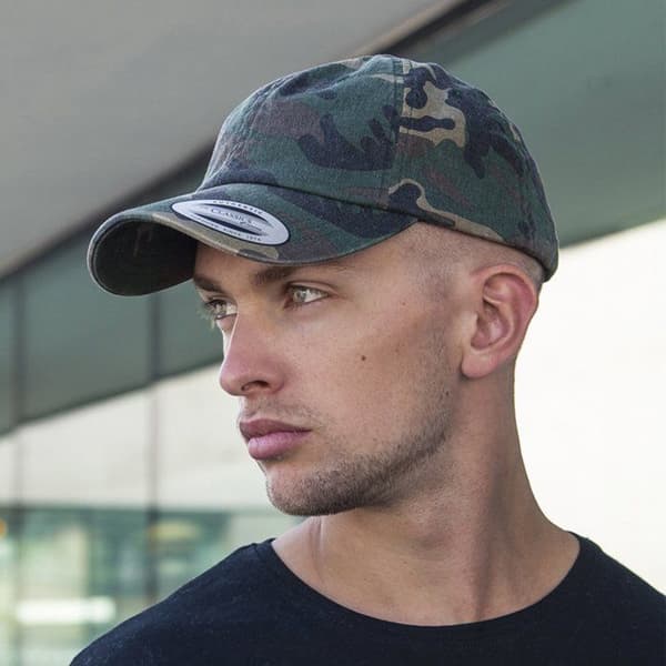 Keps - Flexfit - LÅG PROFIL - Skogs camo - En storlek - 98% bomull, 2% elastan