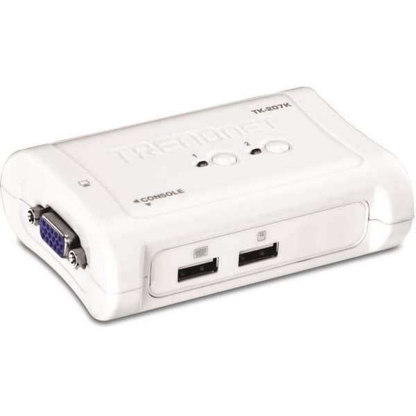 TRENDnet TK-207K KVM 2 USB VGA-portar + 2 kablar