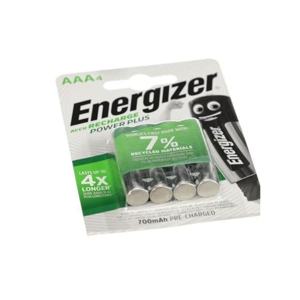 Energizer Power Plus AAA/LR3 700mAh uppladdningsbara batterier, 4-pack