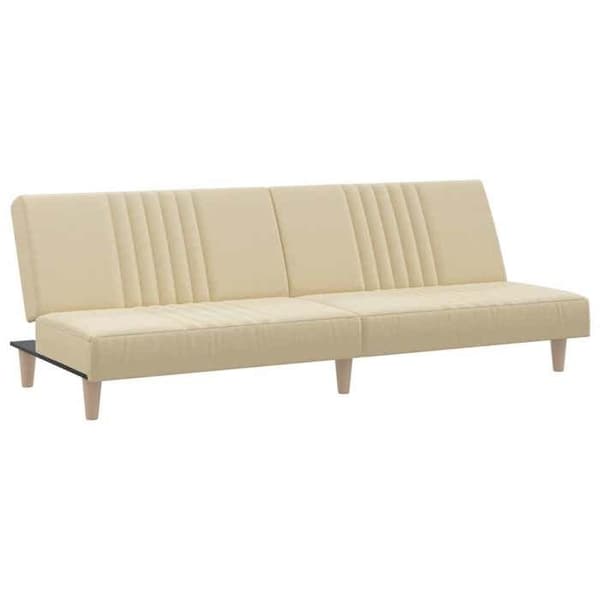 vidaXL Sängsoffa crème tyg 351884