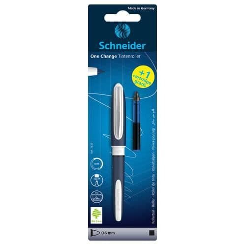 Schneider rullbollspenna BK One Change 0,6 mm blått gummi