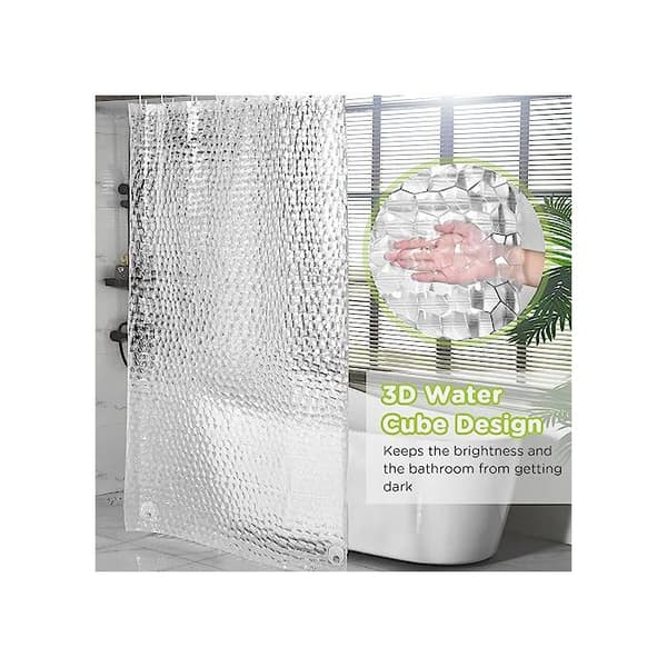 Duschdraperi - OTraki - 3D Semi Transparent - Mögelresistent - Vattentät - Tvättbar