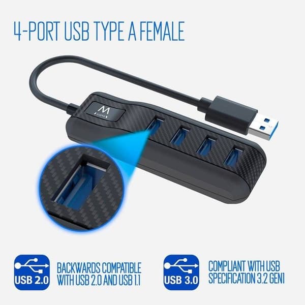 USB-hubb - EMINENT - EW1138 - 4 portar - USB 3.1 - 5 Gbps