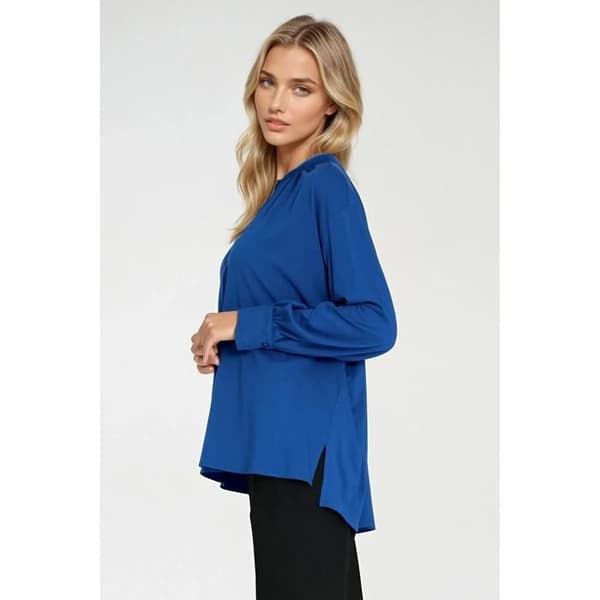 Oversize blus med rynkor dam Nife