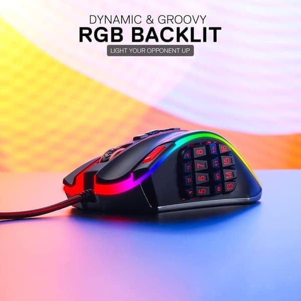 Redragon M990 spelmus 32000 DPI trådbunden RGB 23 programmerbara knappar