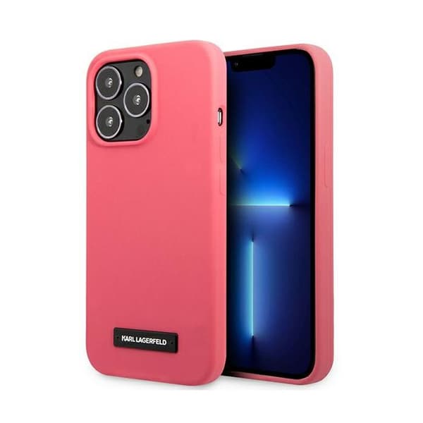 Fuchsia silikonfodral för iPhone 13 Pro från Karl Lagerfeld