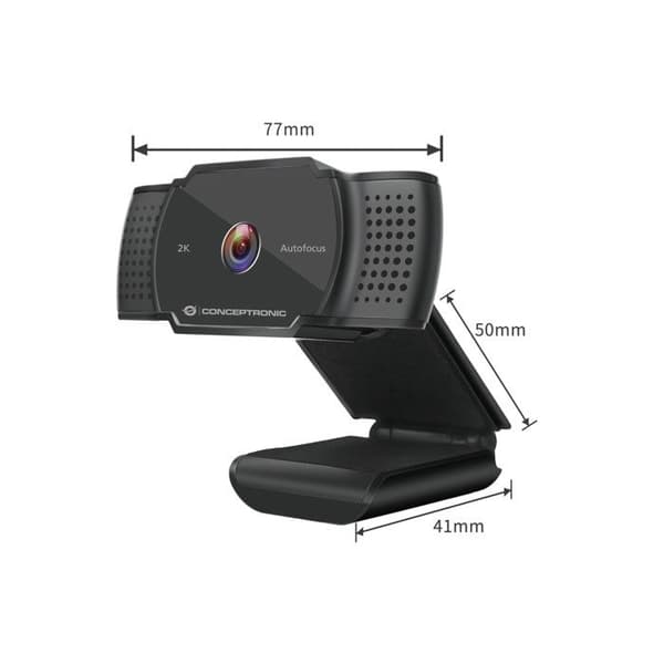 Webcam - Conceptronic - AMDIS 2k - Super HD - Inbyggd mikrofon - USB