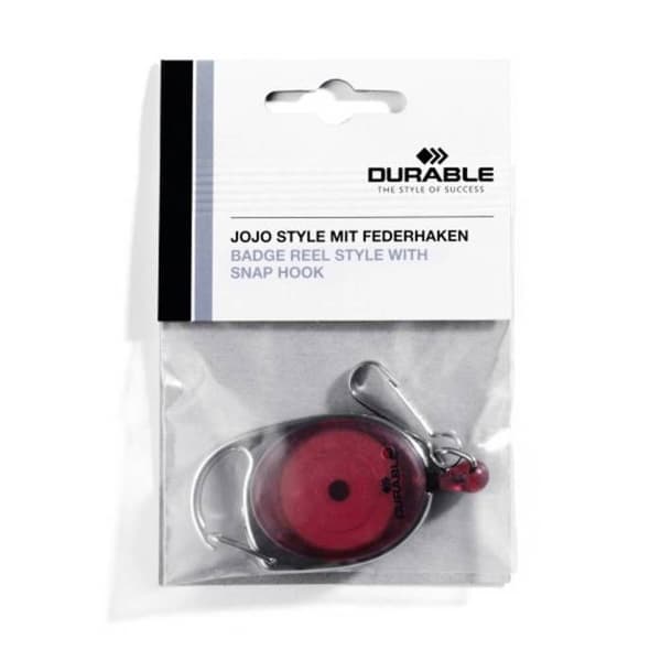 DURABLE märkeshållare med Jojo, oval, röd/t…