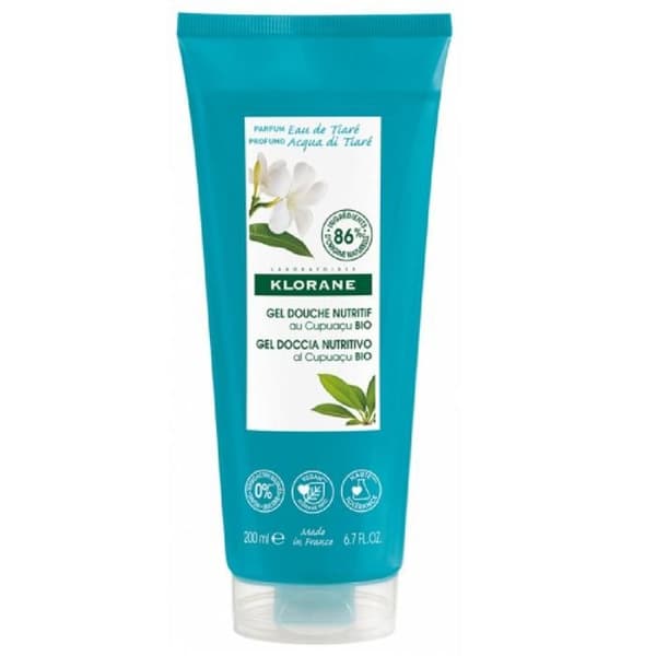 Duschgel - Klorane - Tiarévatten - Cupuaçubutter - 200ml - Utan parabener