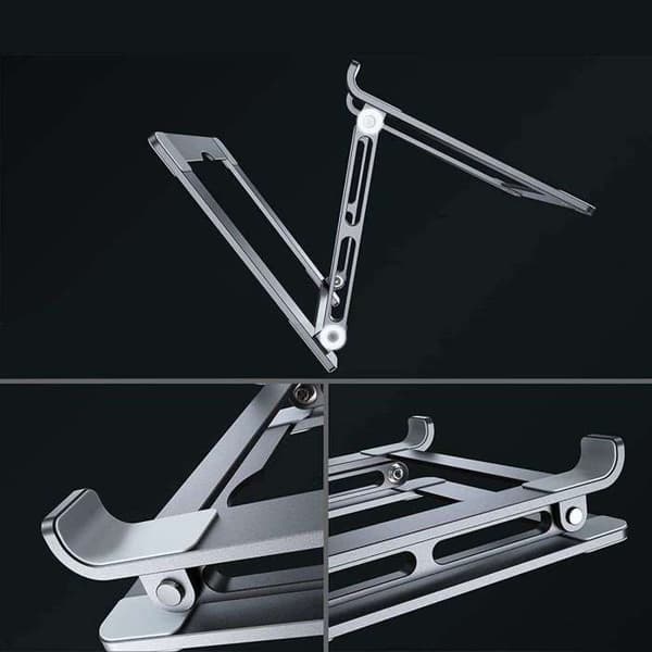 Universellt stöd för bärbar dator - Tech-Protect - ProDesk - Aluminium - Fällbar - Ergonomisk