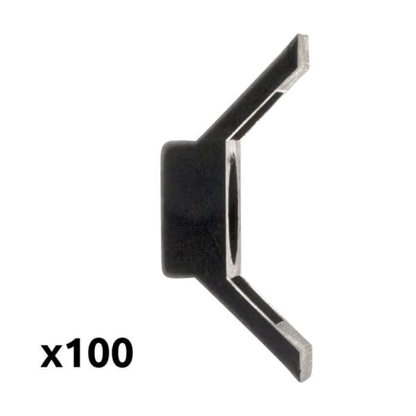 Set med 100 skruvbaser - Svart - Zenitech