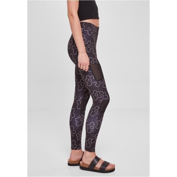 Stora storlekar dam Leggings Urban Classics Tech Mesh AOP