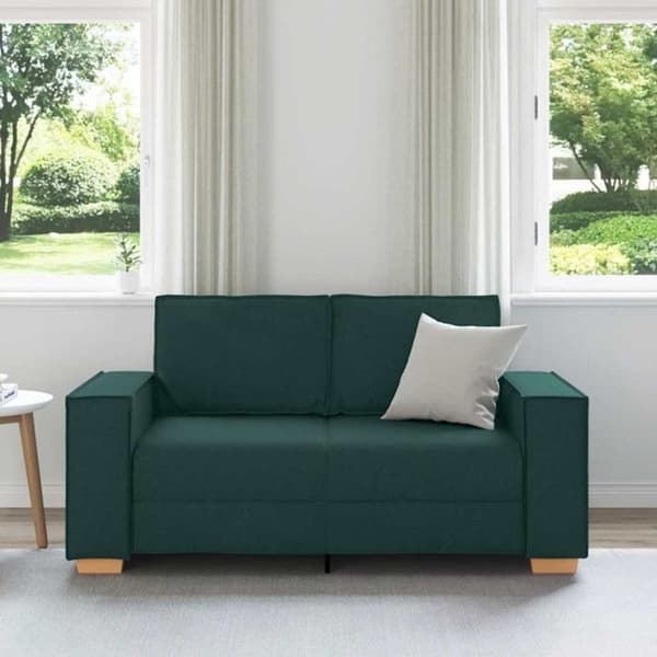Grön 2-sits soffa 120 cm Tyg