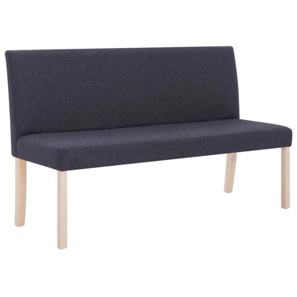 vidaXL Bänk 139,5 cm Mörkgrå Polyester 281334