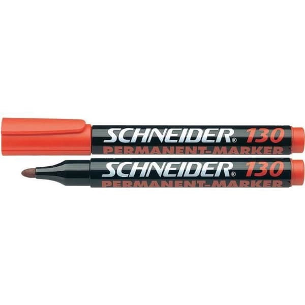 Permanent markör - SCHNEIDER - 130 - Capp Off bläck - Röd - Rund spets