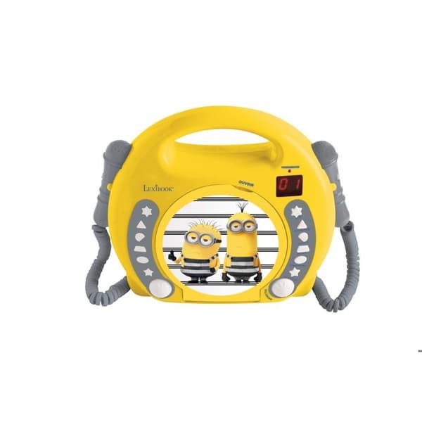 Bärbar CD-spelare med 2 mikrofoner The Minions