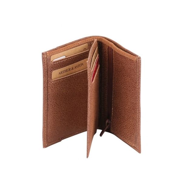 Herrplånbok i läder Arthur och Aston Ref 60505 B Cognac 11*8*2 cm