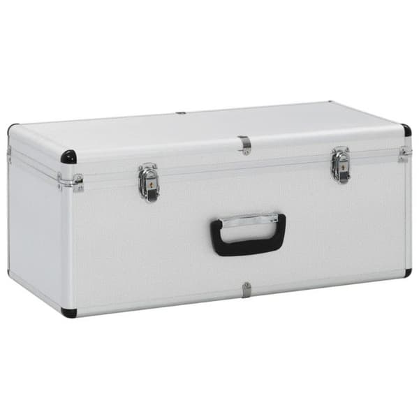 vidaXL Förvaringsboxar 3 st Silver Aluminium