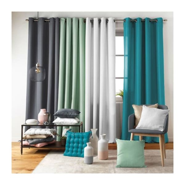 Set med 4 vadderade sittplatser 40 x 40 cm Essentiel Vit - Enfärgad Polyester