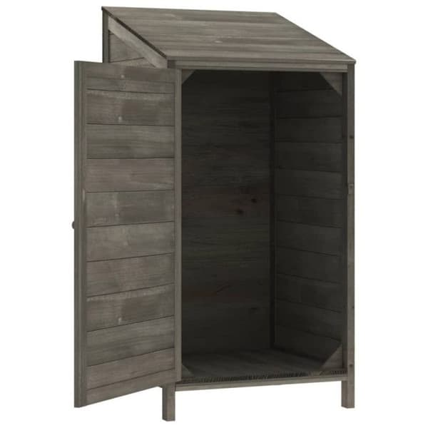 vidaXL Trädgårdsbod Antracit 55x52x112 cm Solid granträ 152180
