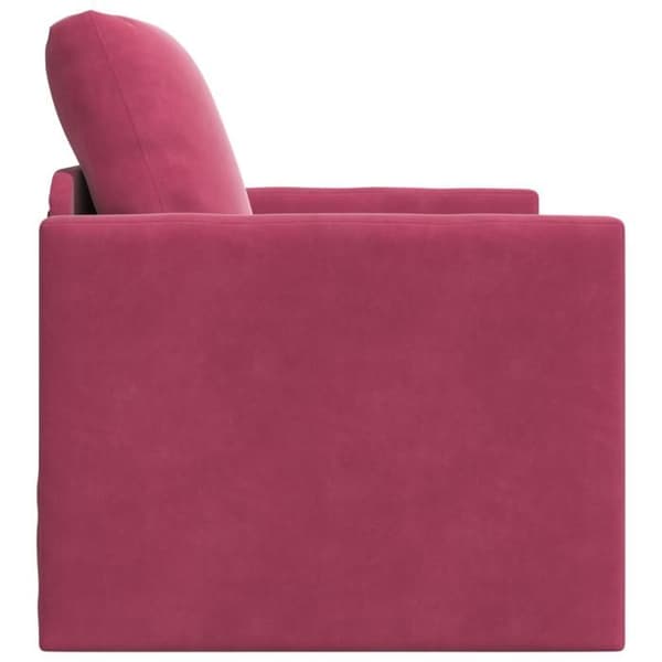 Soffa Lit 2 i 1 Röd Vin 74x77x81 cm Sammet