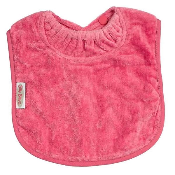 SILLY BILLYZ Junior Cotton Velvet Bib Cherry