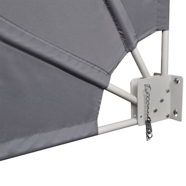 Fällbart sidoutdrag - vidaXL - 140x140 cm - Grå - Vattentät - 100% Polyester