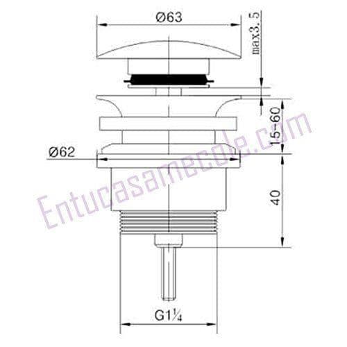 OXEN - Universal porslin click clack drain - 171632