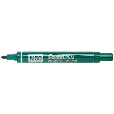 Permanent marker - PENTEL - PEN N50 - Grön - Spets kon - Oföränderlig