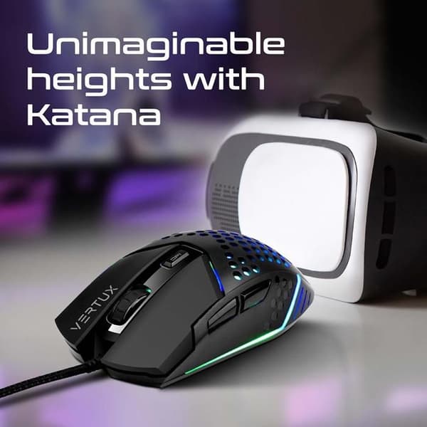 Souris Gaming Vertux Katana RVB 6 Knappar 6400DPI