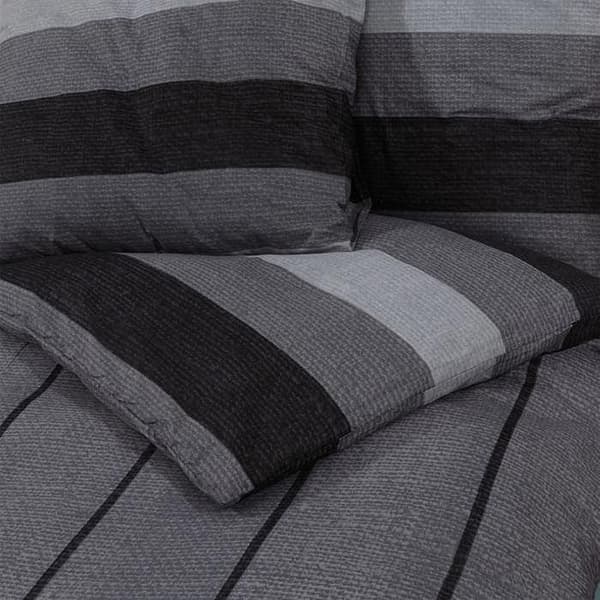 vidaXL Påslakanset Mörkgrå 200x200 cm Bomull 136429