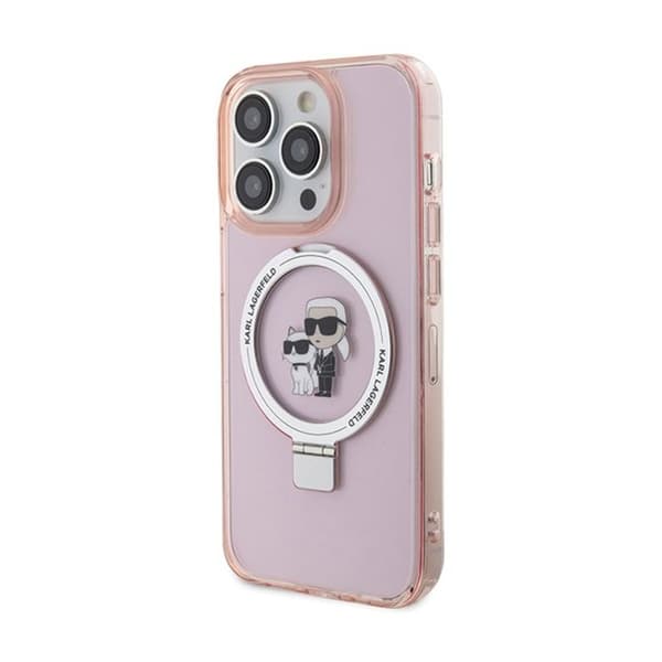 Mobilskal - KARL LAGERFELD - iPhone 15 Pro Max - Rosa - MagSafe - Mjuk