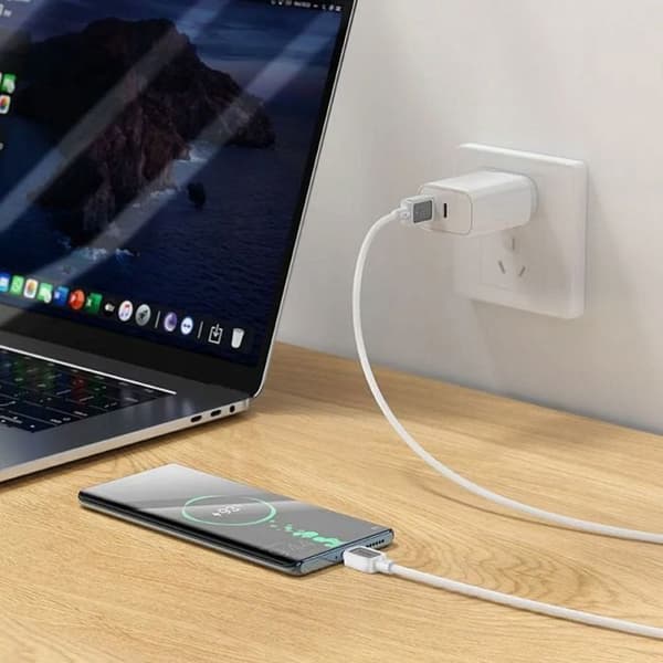 Lågspänningsanslutare Hoco USB A till Micro USB 2,4 A X108, 1 m, vit
