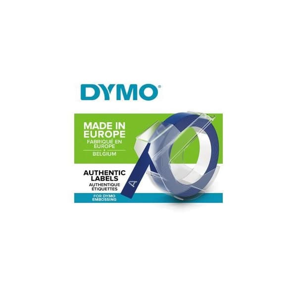 Dymo 3D-band i blister, blank finish, 9mm x 3m, Blå