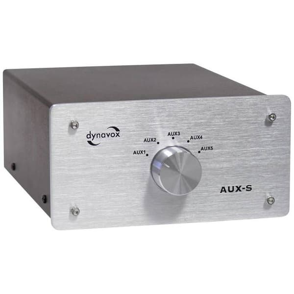 Dynavox AUX-S Switch RCA/audio metalliskt hölje silver