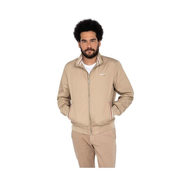 Schott COURT ZIPPE Herrjacka - Beige - V-ringad - Dragkedja - Sidofickor